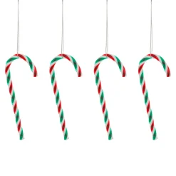 JJA Lot de 4 Sucres d'orge (H12 cm) Confiserie et Rouge Vert Outlet