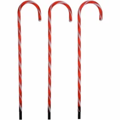 KOOPMAN Lot de 6 sucres d'orge lumineux à piles 42 LED (H47 cm) Candy Blanc chaud Online