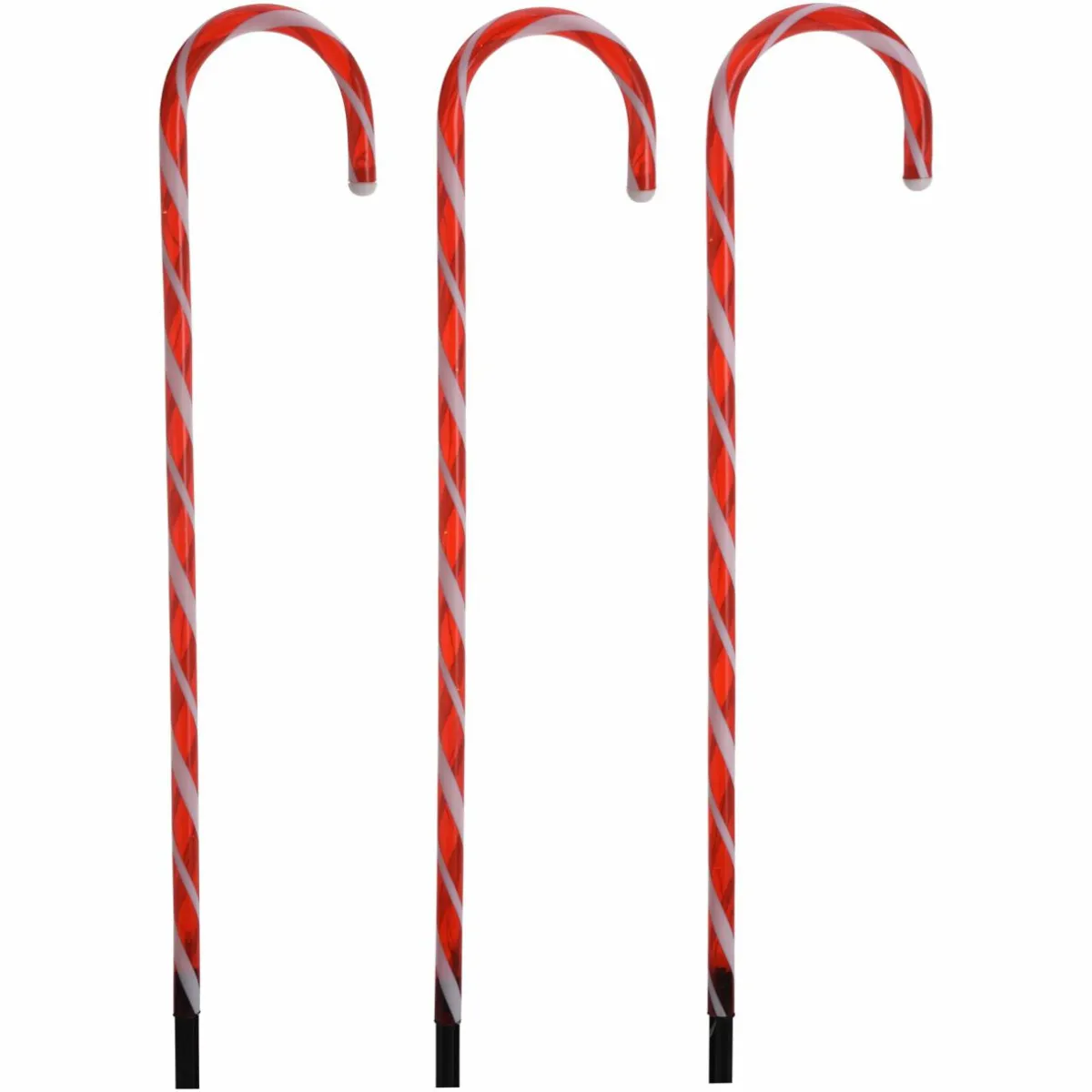 KOOPMAN Lot de 6 sucres d'orge lumineux à piles 42 LED (H47 cm) Candy Blanc chaud Online