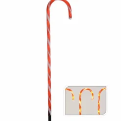 KOOPMAN Lot de 6 sucres d'orge lumineux à piles 42 LED (H47 cm) Candy Blanc chaud Online