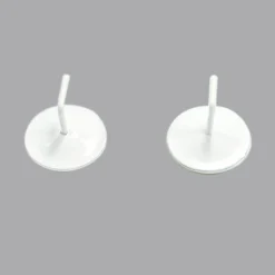 LUANCE Lot de 2 supports adhésifs métal laqué Blanc Outlet