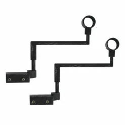LUANCE Lot de 2 supports Fix'vit (L180 - D20 mm) Noir Sale