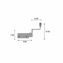 LUANCE Lot de 2 supports Fix'vit (L180 - D20 mm) Blanc Hot