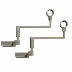 LUANCE Lot de 2 supports Fix'vit (L180 - D20 mm) Argent Outlet