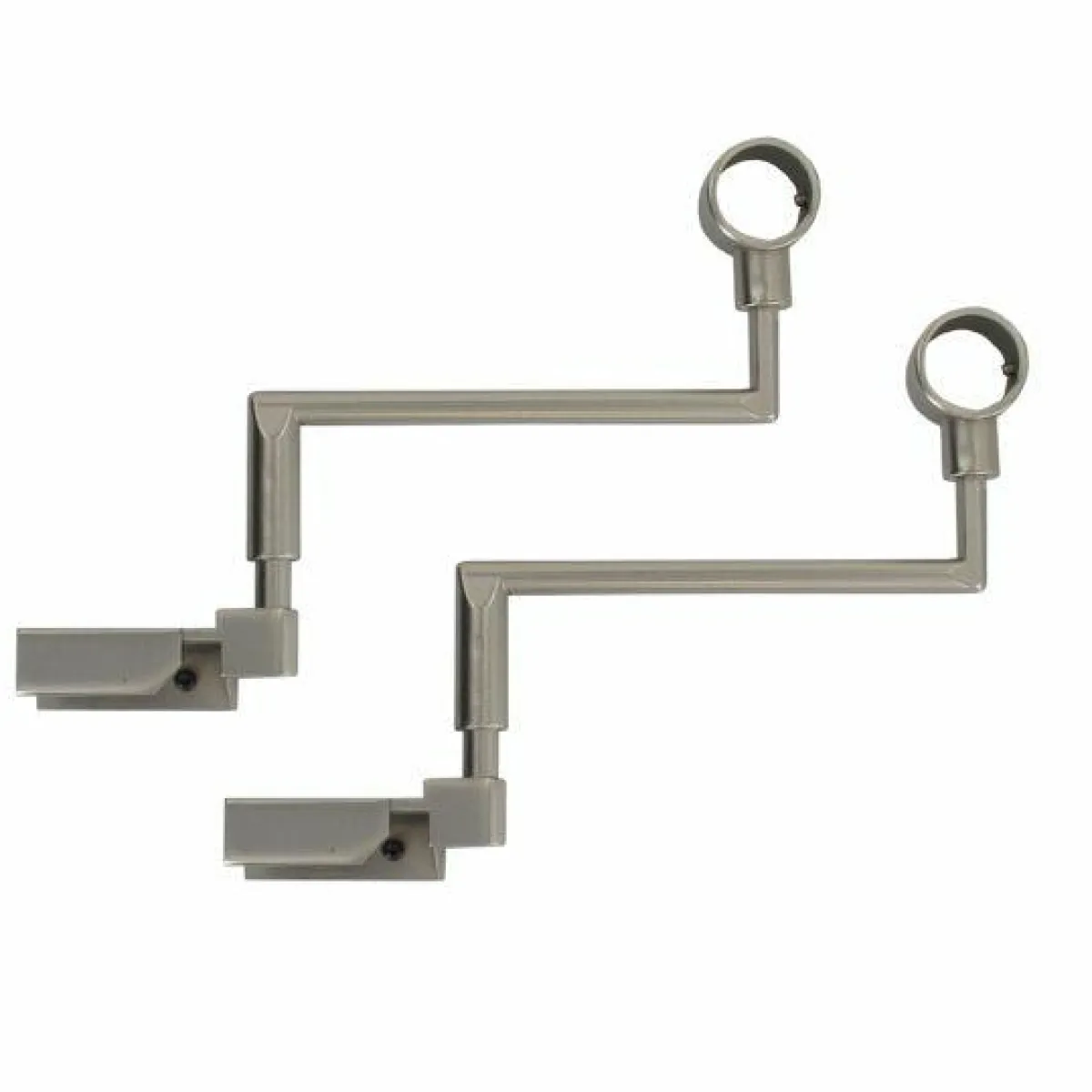 LUANCE Lot de 2 supports Fix'vit (L180 - D20 mm) Argent Outlet