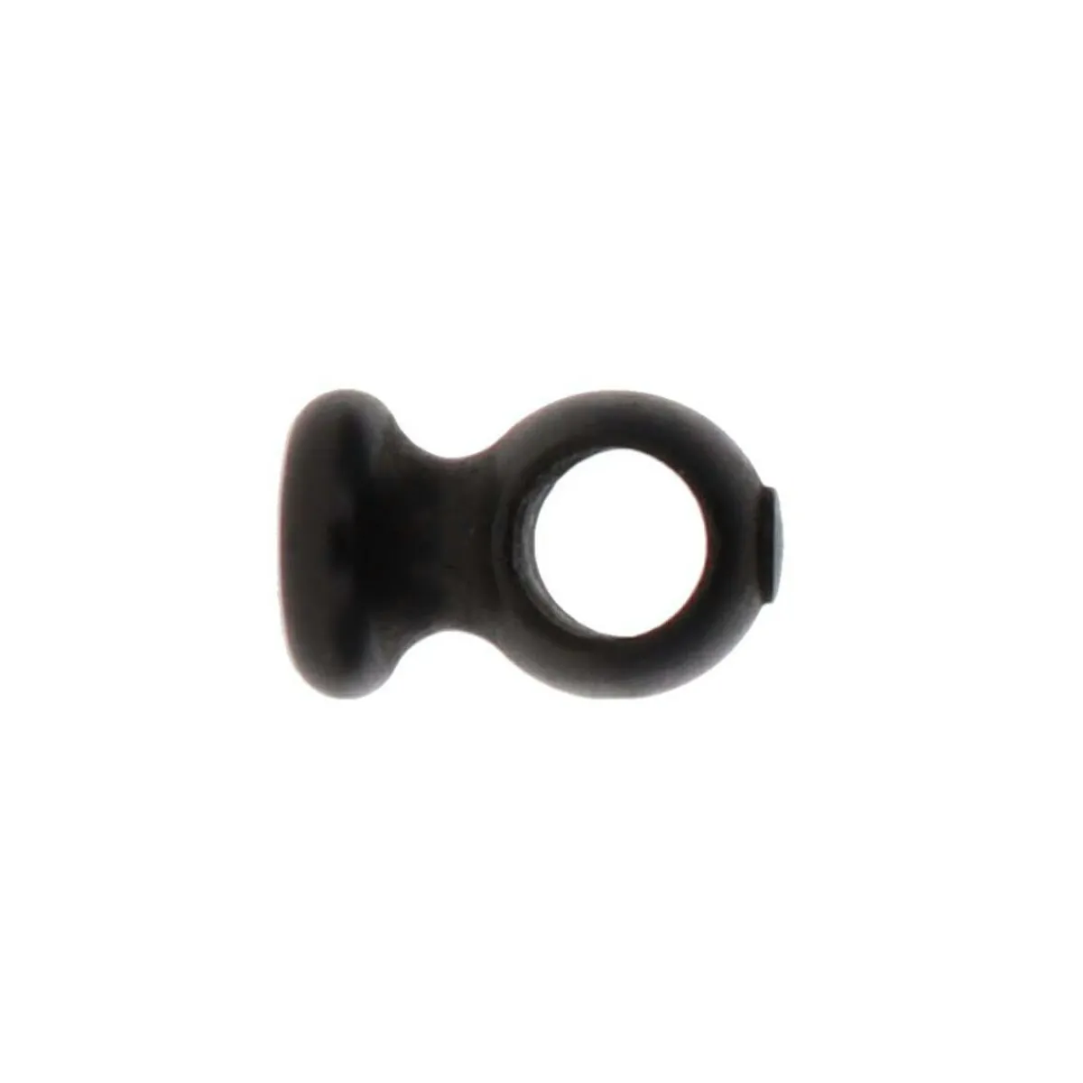 LUANCE Lot de 2 supports plafond tringle bois (L5 cm/ D28 mm) Nils mat Noir Outlet