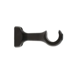 LUANCE Lot de 2 supports tringle fixe bois (L11.5 cm/ D28 mm) Nils gouttière mat Noir Sale