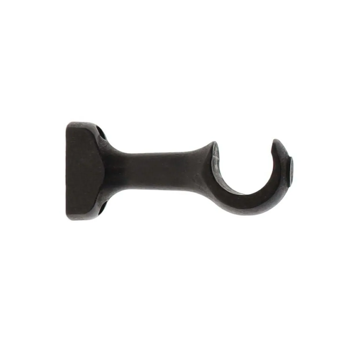 LUANCE Lot de 2 supports tringle fixe bois (L11.5 cm/ D28 mm) Nils gouttière mat Noir Sale