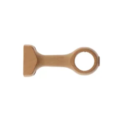 LUANCE Lot de 2 supports tringle fixe bois (L115 / D28 mm) Nils Vernis Beige
