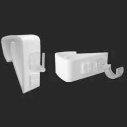 LUANCE Lot de 2 supports tringle Clip Blanc Clearance