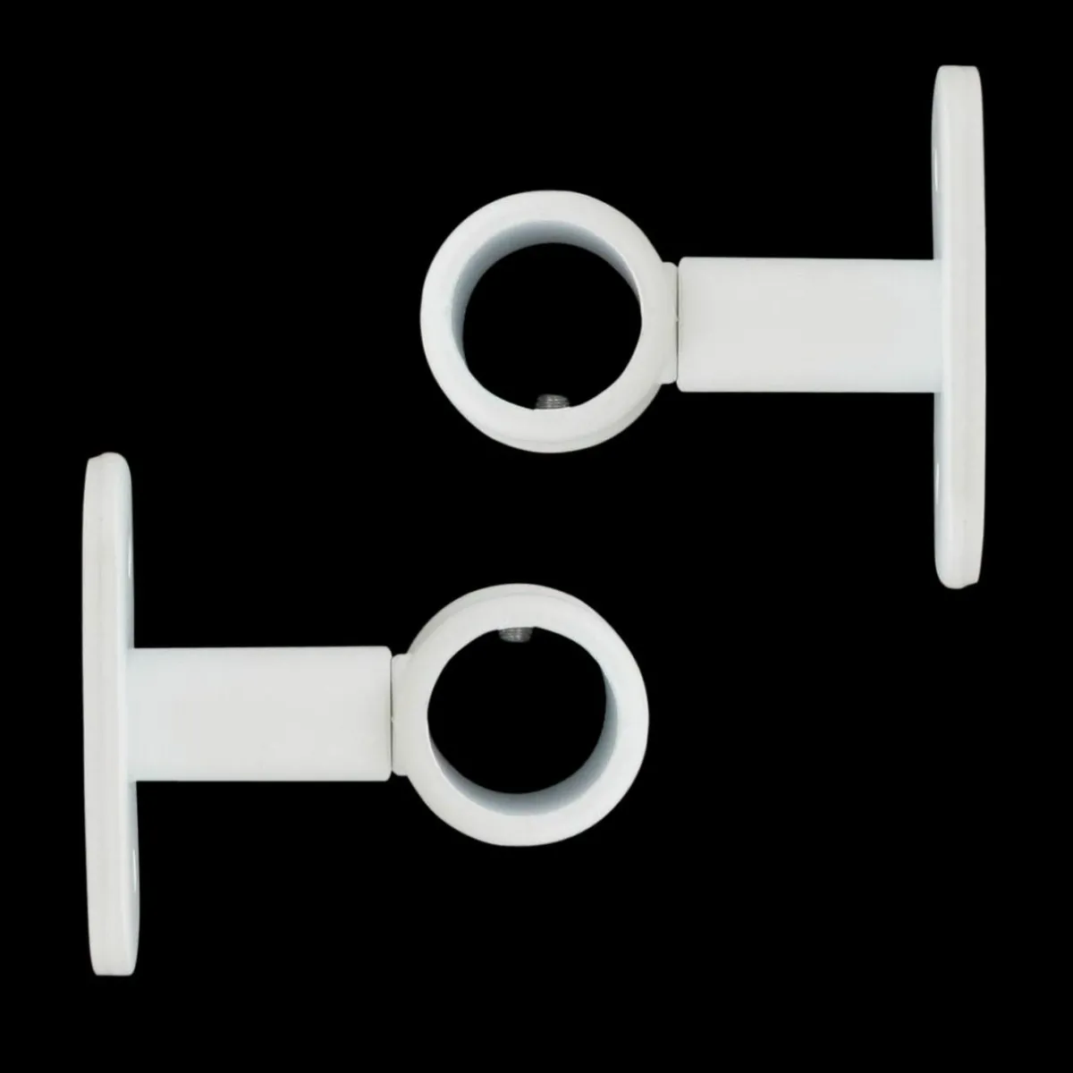 LUANCE Lot de 2 supports tringles (L50 / D20 mm) Jim mat Blanc Best