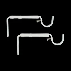 LUANCE Lot de 2 supports tringles extensibles (L110 - L150 / D20 mm) Jim gouttière mat Blanc Online