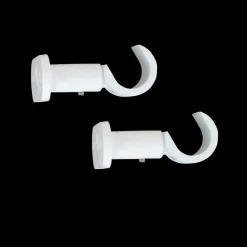 LUANCE Lot de 2 supports tringles (L50 / D20 mm) Jim gouttière mat Blanc Clearance