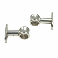 LUANCE Lot de 2 supports tringles fixes (L50 / D20 mm) Jim mat Argent Discount