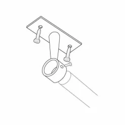 LUANCE Lot de 2 supports tringles fixes (L50 / D20 mm) Jim mat Argent Discount