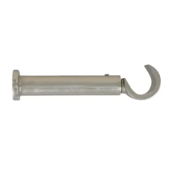 LUANCE Lot de 2 supports tringles (L90 / D20 mm) Jim gouttière mat Argent Hot