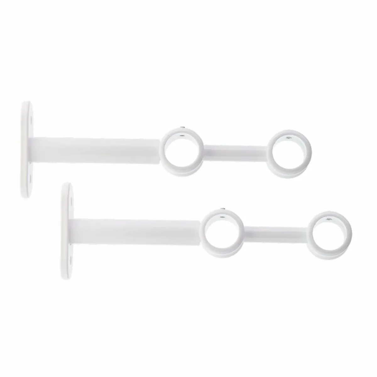 LUANCE Lot de 2 supports tringles doubles (L150 / D20) Jim mat Blanc Outlet