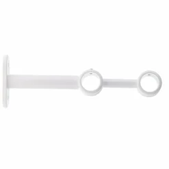 LUANCE Lot de 2 supports tringles doubles (L150 / D20) Jim mat Blanc Outlet