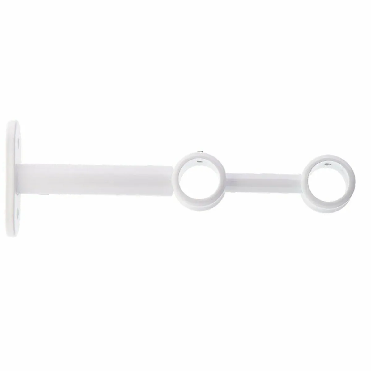 LUANCE Lot de 2 supports tringles doubles (L150 / D20) Jim mat Blanc Outlet