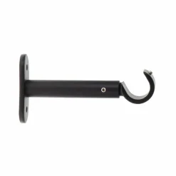 LUANCE Lot de 2 supports tringles fixes (L90 / D20 mm) Jim gouttière mat Noir Online