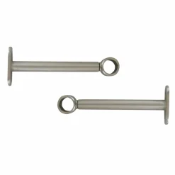 LUANCE Lot de 2 supports tringles extensibles (L150 - L195 / D20 mm) Jim Argent Discount
