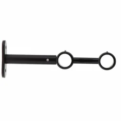 LUANCE Lot de 2 supports tringles doubles extensibles (L150 / D20) Jim mat Noir Clearance
