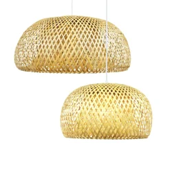 EMINZA Lot de 2 suspensions en bambou (D61-D39 cm) Manacor Naturel Outlet
