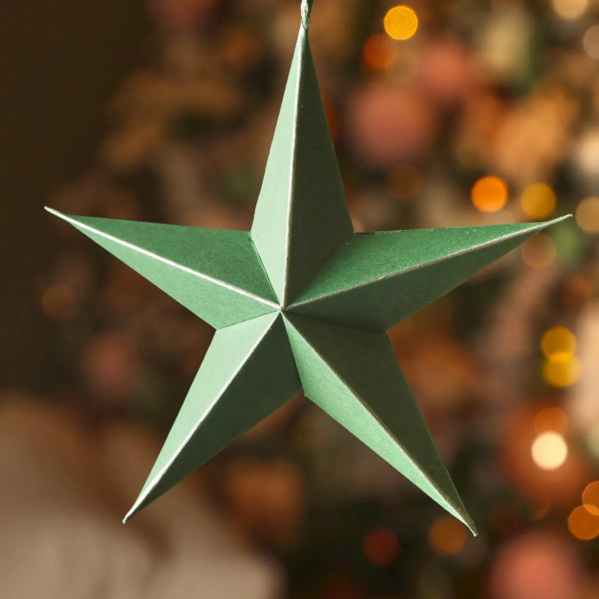 KAEMINGK Lot de 4 suspensions en papier (D15 cm) Astre de Papier Vert romarin Outlet