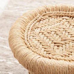 ATMOSPHERA Lot de 2 tables d'appoint (H38-H30 cm) Corde naturelle Beige Outlet