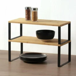 5 Five Simply Smart Lot de 2 étagères gigognes (40 x H15 cm) Blackbambou Noir Discount