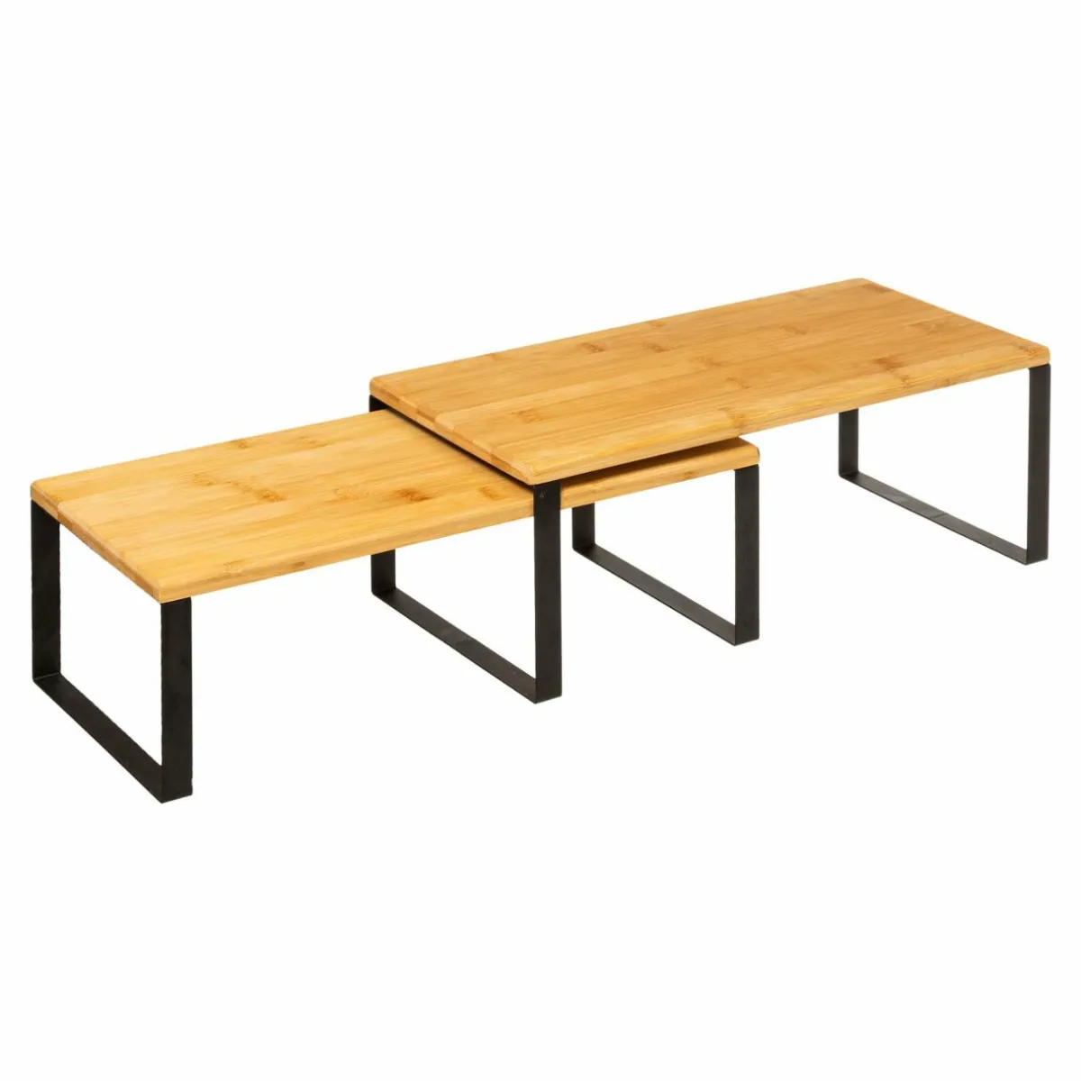 5 Five Simply Smart Lot de 2 étagères gigognes (40 x H15 cm) Blackbambou Noir Discount