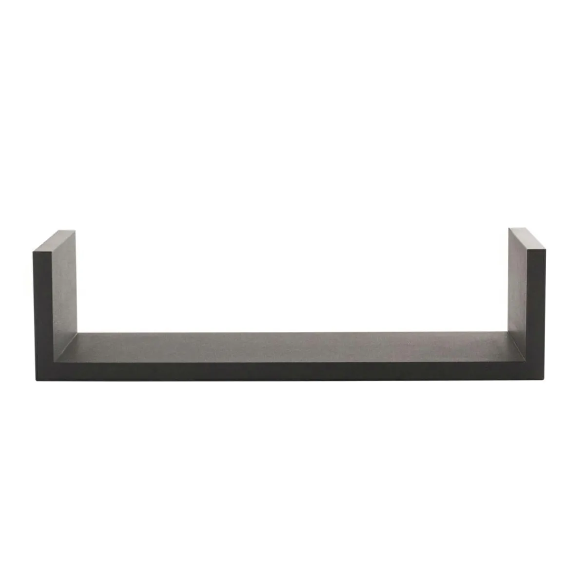 ATMOSPHERA Lot de 3 étagères murales en bois (L22-32-42 cm) Bord Noir Hot