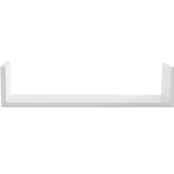 ATMOSPHERA Lot de 3 étagères murales en bois (L22-32-42 cm) Bord Blanc Hot