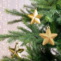 KAEMINGK Lot de 6 étoiles de Noël à suspendre (H7 cm) Alpine Or Online