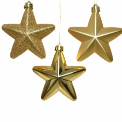 KAEMINGK Lot de 6 étoiles de Noël à  suspendre (H7 cm) Alpine Or Online