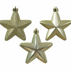 KAEMINGK Lot de 6 étoiles de Noël à suspendre (H7 cm) Alpine Pistache Discount