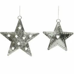 KAEMINGK Lot de 2 étoiles de Noël (H11 cm) Metalia Argent Online