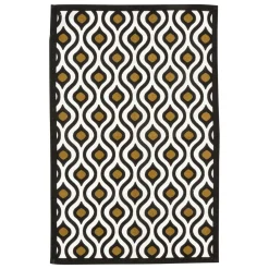 Atmosphera, cru017dateur d'intu017drieur Lot de 3 torchons coton (45 x 70 cm) Twist Noir Outlet