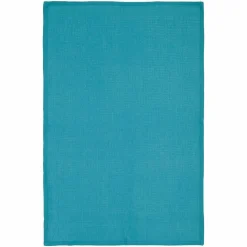 ATMOSPHERA Lot de 3 torchons Geom Bleu canard