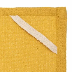 ATMOSPHERA Lot de 3 torchons Geom Jaune ocre Online