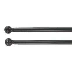LUANCE Lot de 2 tringles voilage extensibles rondes (L60 à 80 cm) Rona es Noir Clearance