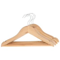 Atmosphera cru017dateur d'intu017drieur for kids Lots de 4 cintres enfant bois (H19 cm) Natural Marron Clearance