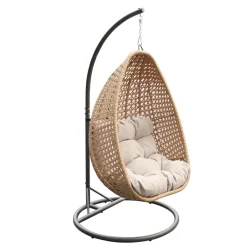 MOBELLIA Loveuse suspendue en résine tressée Coral Naturel Best