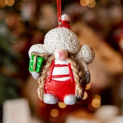 KAEMINGK Lutin de Noël à suspendre (H8 cm) Meliss Rouge Hot