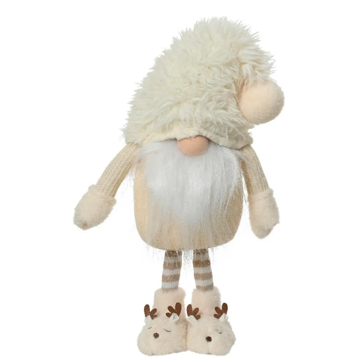 KAEMINGK Lutin de Noël debout (H60 cm) Gaston mignon crème Blanc Outlet