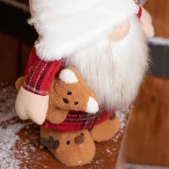 KAEMINGK Lutin de Noël (H65 cm) Gluk Dormeur en pyjama bonnet Blanc Clearance