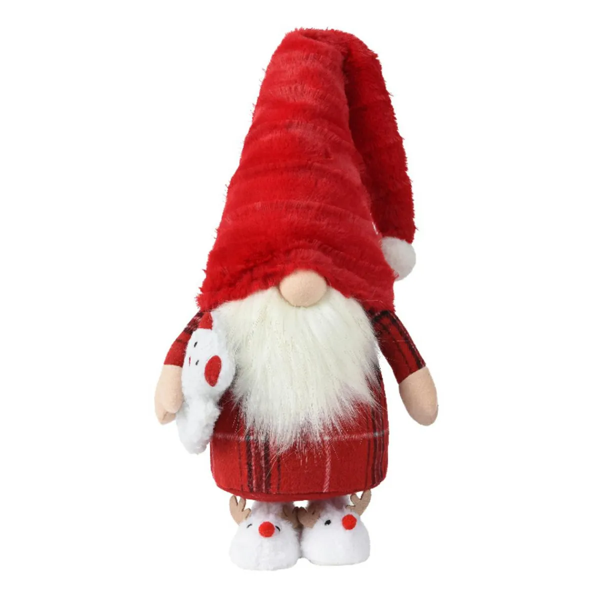 KAEMINGK Lutin de Noël (H65 cm) Tilki Dormeur en pyjama bonnet Rouge Outlet