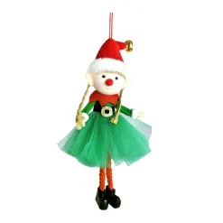 CHRISTMAS DREAM Lutin farceur à suspendre (H20 cm) Fillette et clochette Multicolore Hot