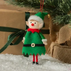 CHRISTMAS DREAM Lutin farceur à suspendre (H20 cm) Garçon et clochette Multicolore Outlet