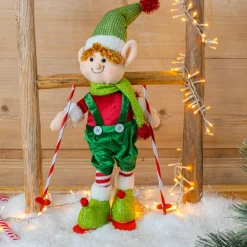 CHRISTMAS DREAM Lutin farceur en ski (H45 cm) Martin Multicolore Discount